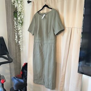 Ann Taylor Sage Green Midi Dress
